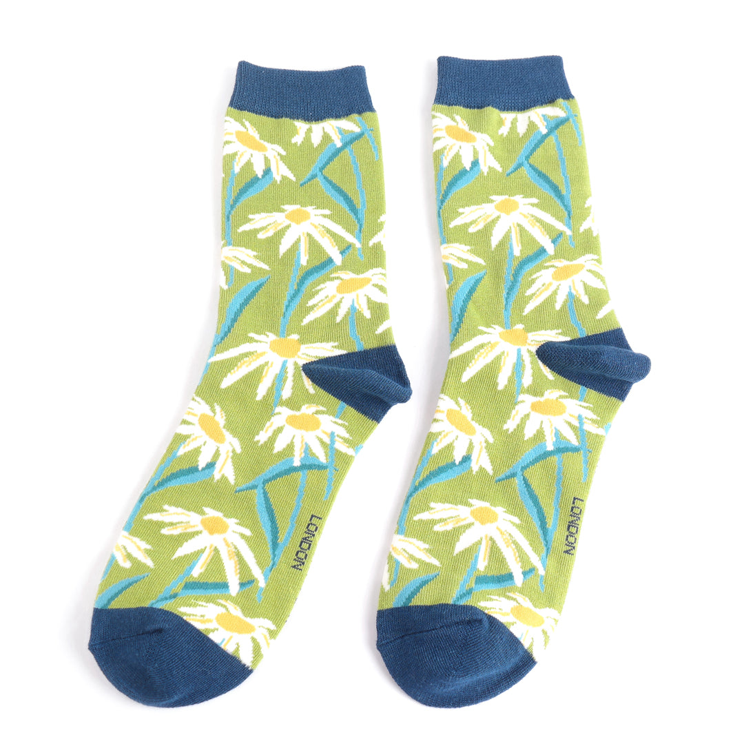 Bamboo Socks For Women - Oxeye Daisies