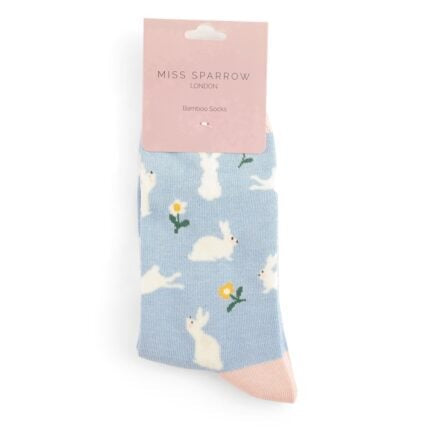 Bamboo Socks For Women - Bunnies & Daisies