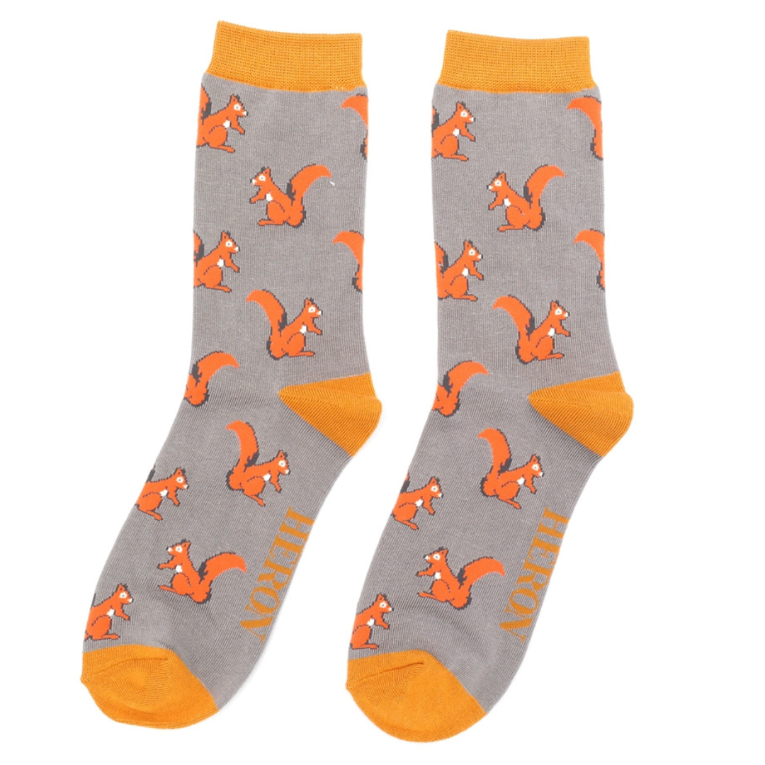 Bamboo Socks For Men - Squirrels