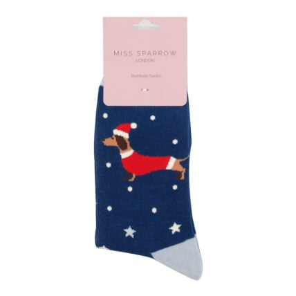 Christmas Socks For Women - Festive Sausage Dogs