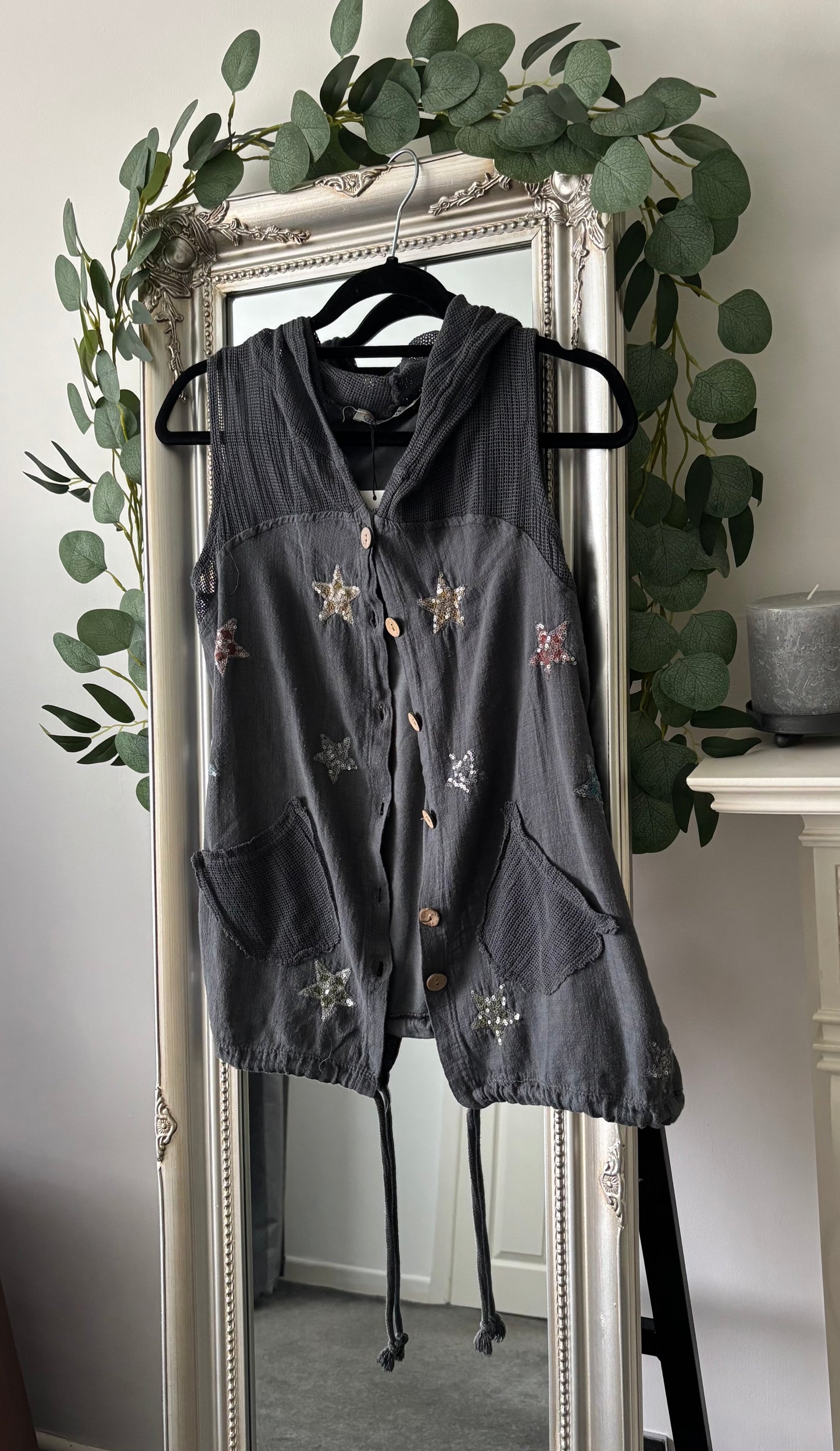 Cotton Star Trim Waistcoat