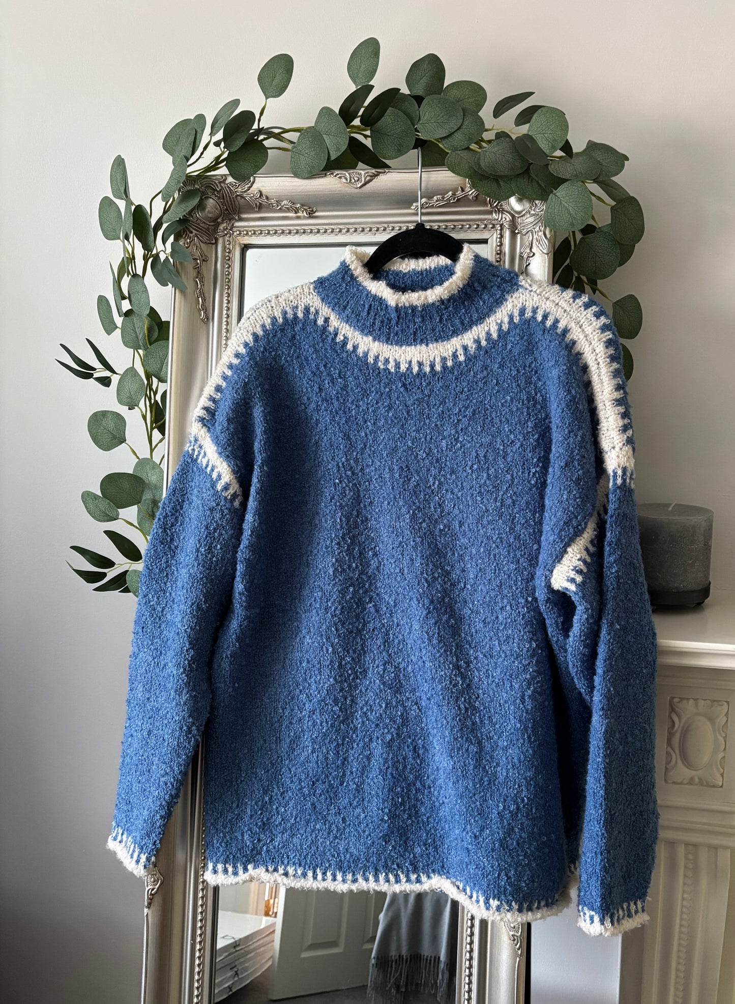 Super Soft Boucle Jumper With Contrast Trim