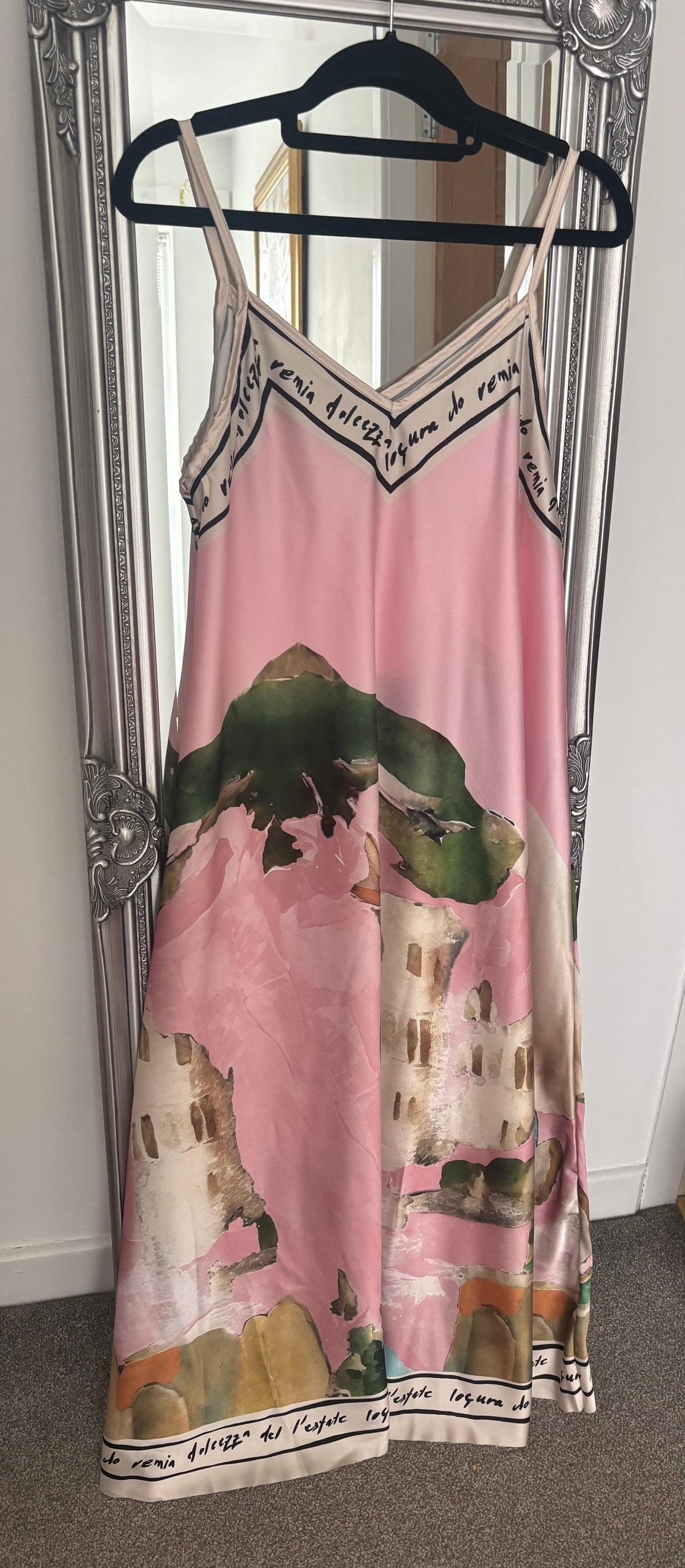 Print Shoestring Maxi Dress