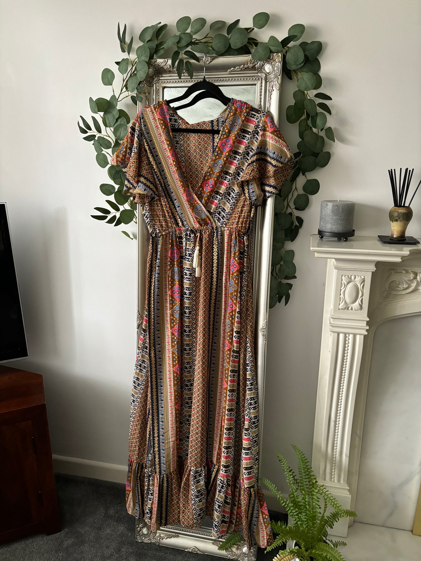 Silky Cross Front Maxi Dress