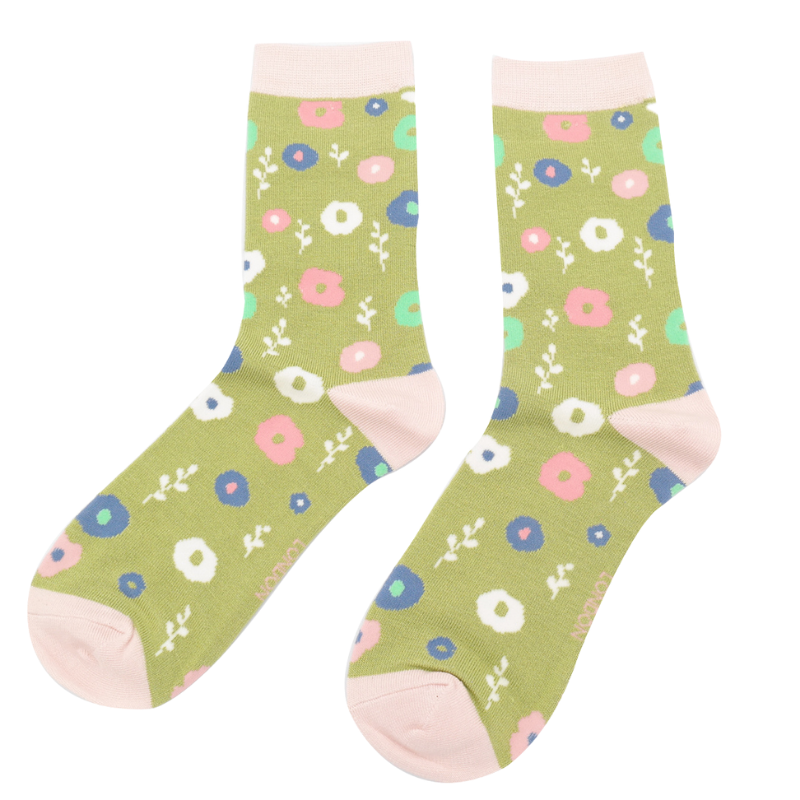 Bamboo Socks For Women - Floral