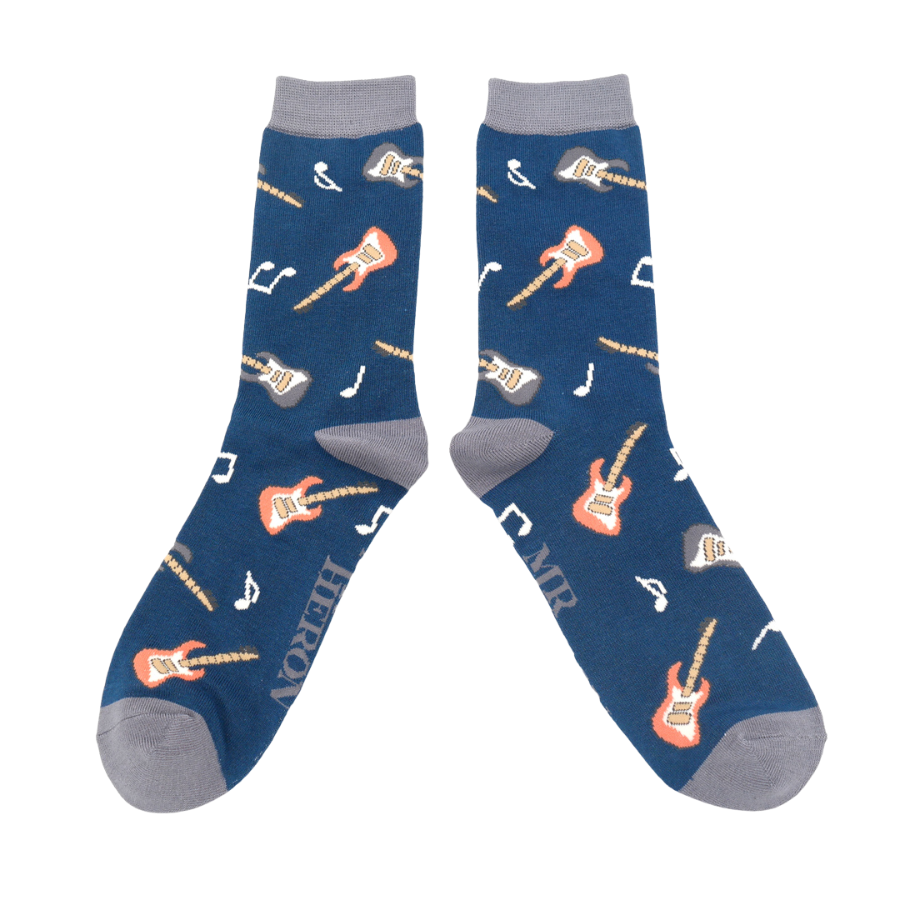 Bamboo socks For Men - Guitars