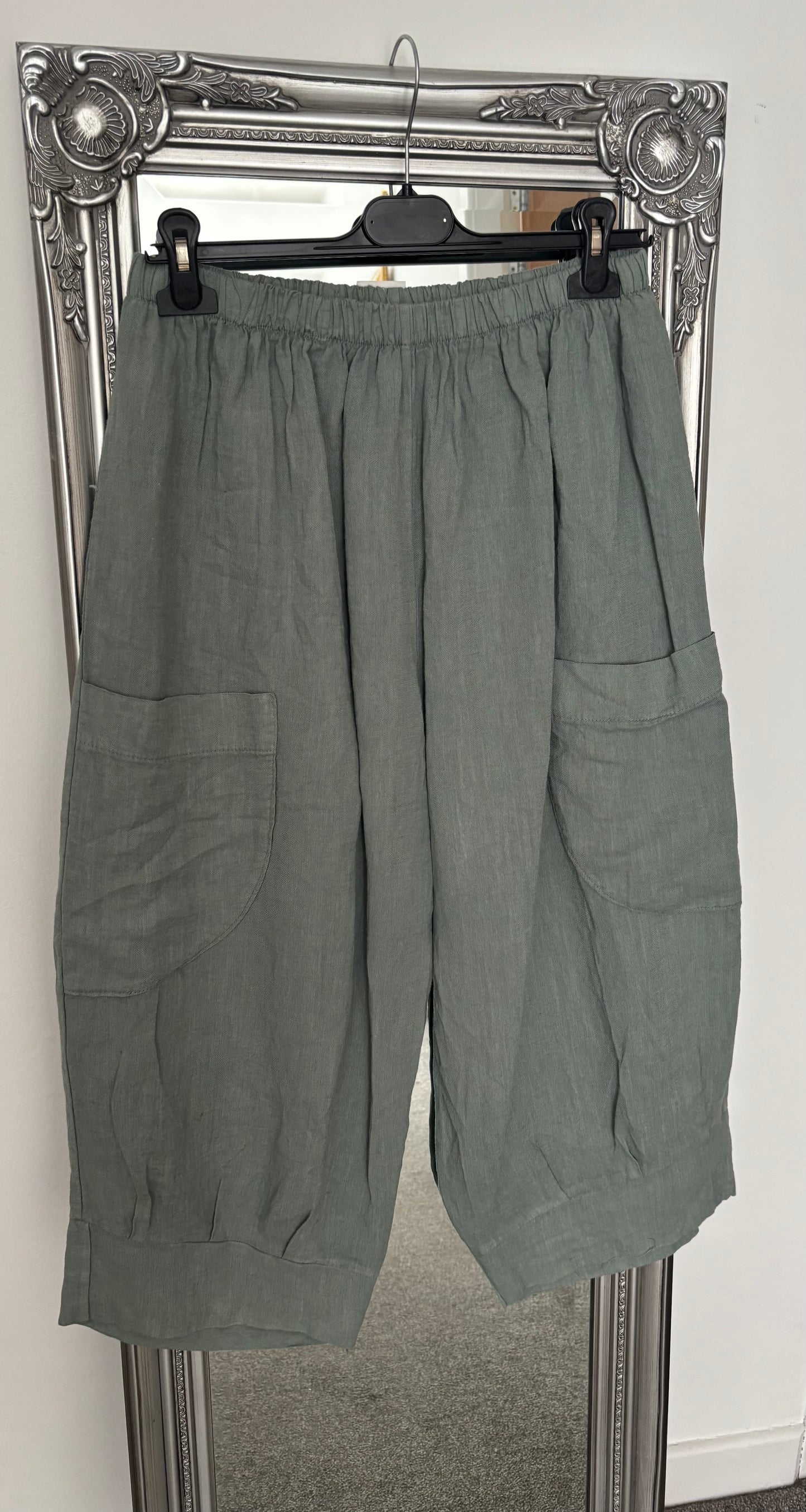 Plus Size Linen Trousers
