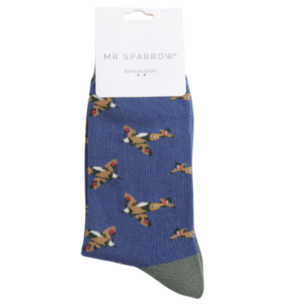 Bamboo Socks For Men - Vintage Planes
