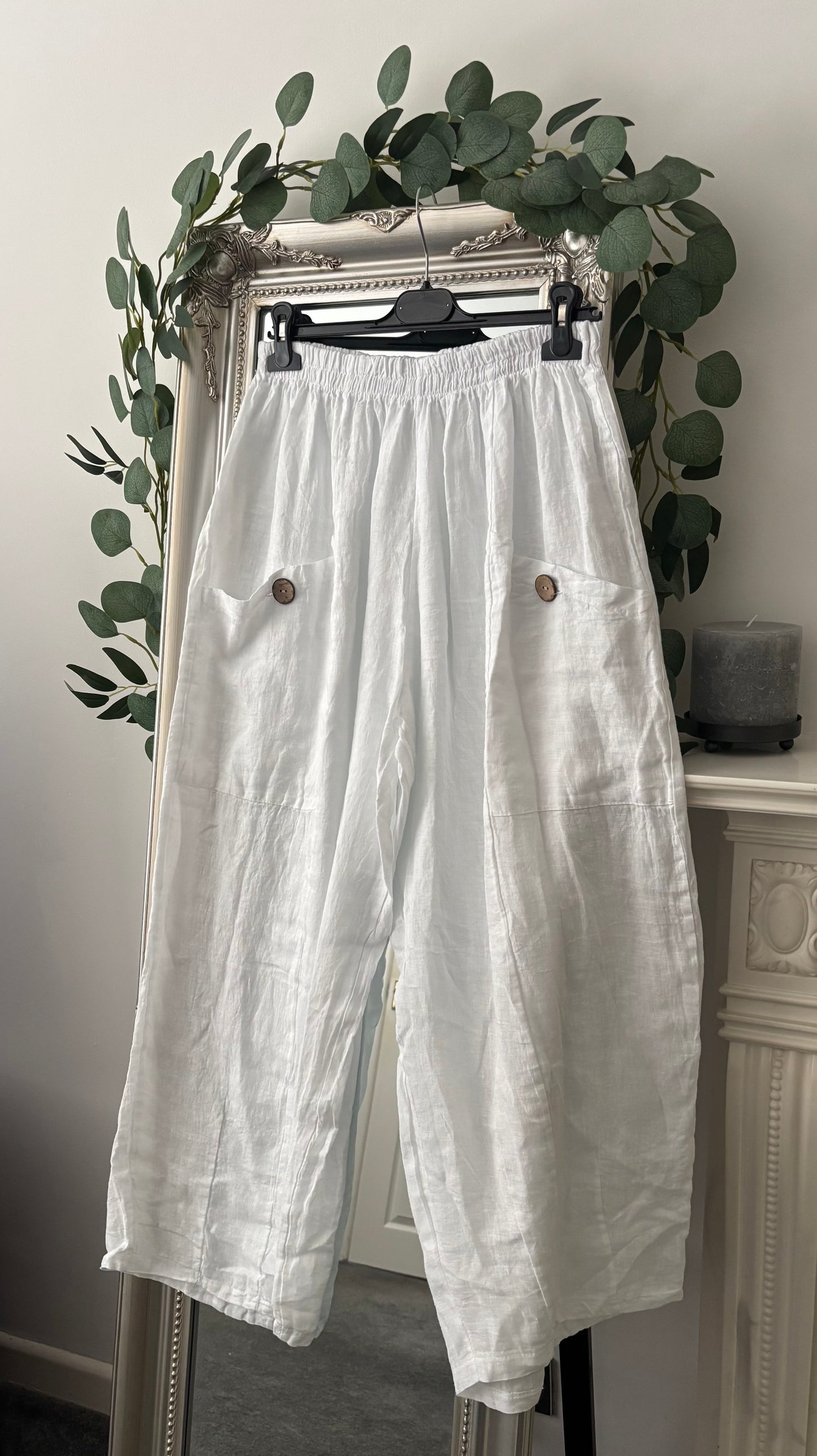 Plus Size Linen Trousers