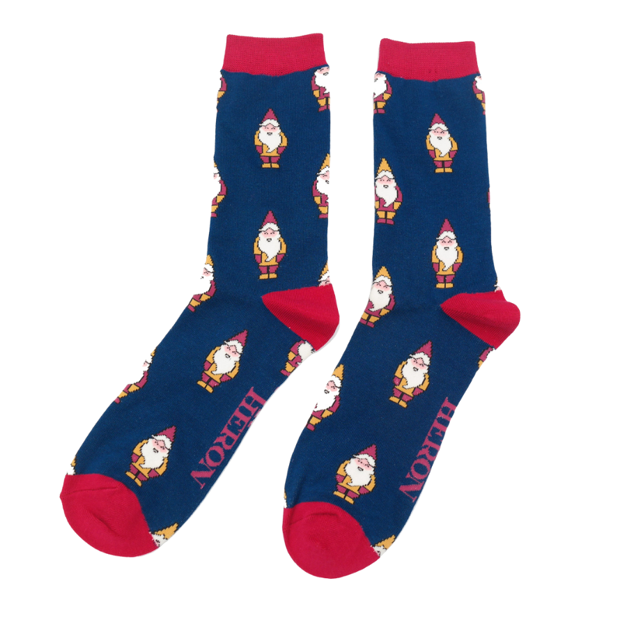 Christmas Bamboo Socks For Men - Gnomes