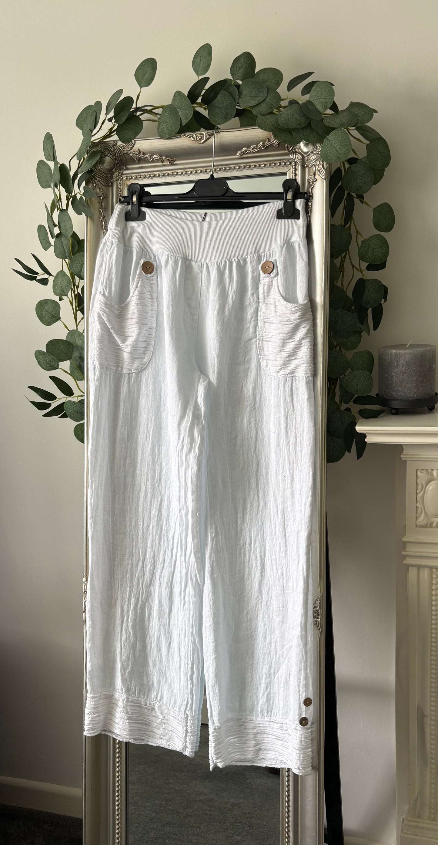 Plain Linen Trousers