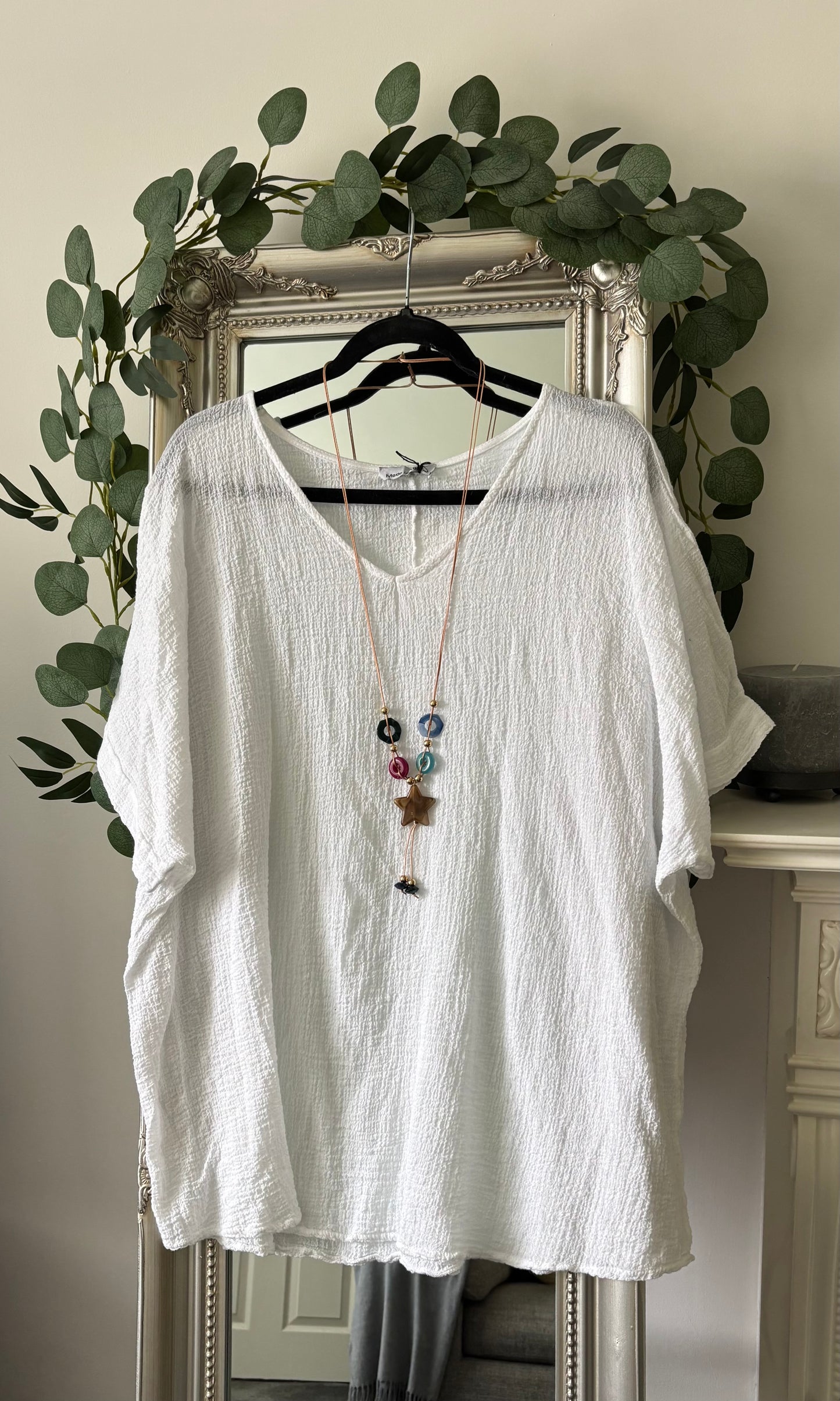 Plain Crinkle Cotton Tunic