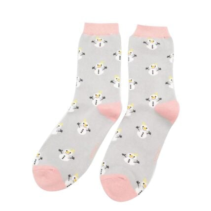 Christmas Bamboo Socks For Women - Little Snowmen