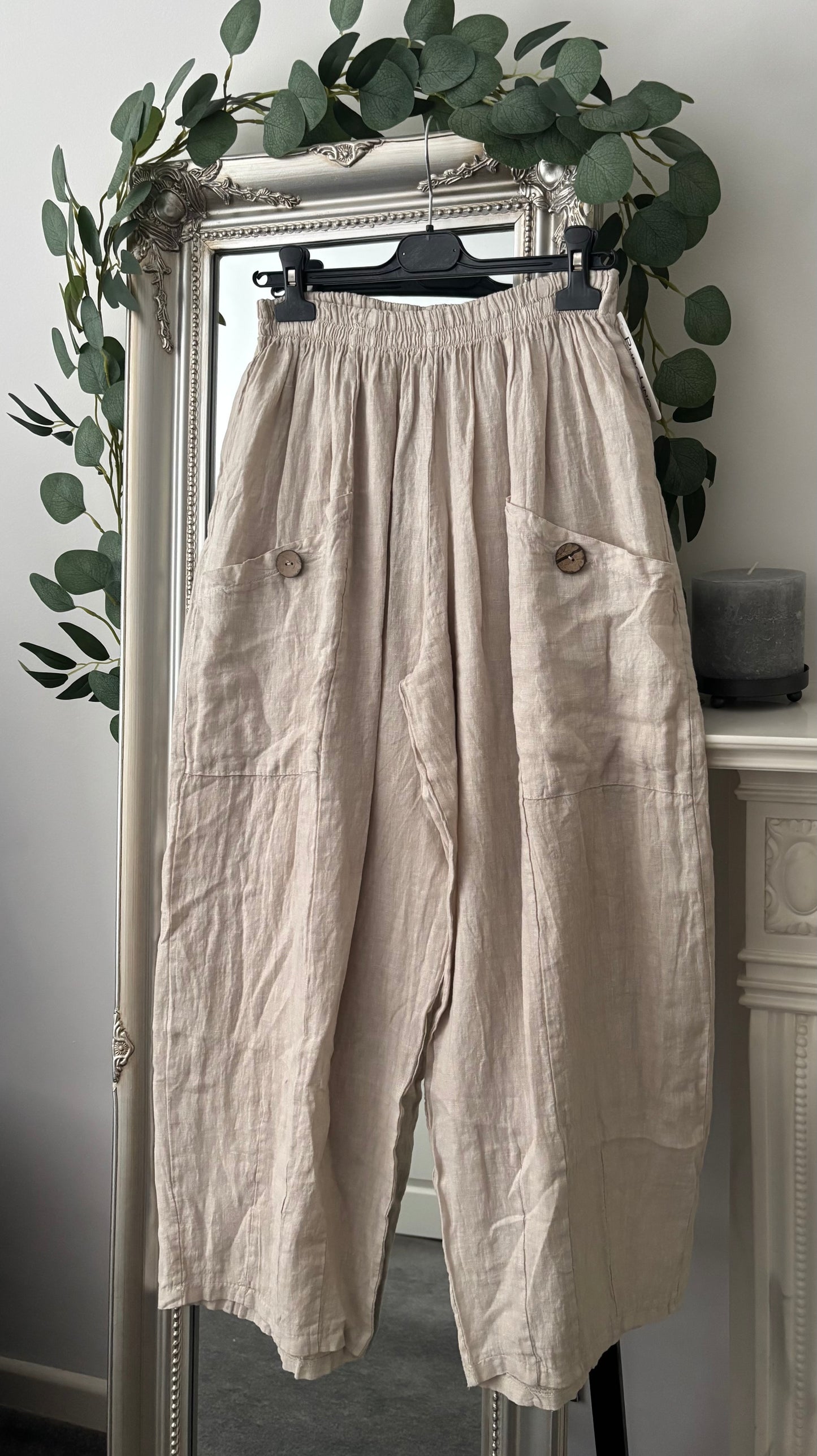 Plus Size Linen Trousers