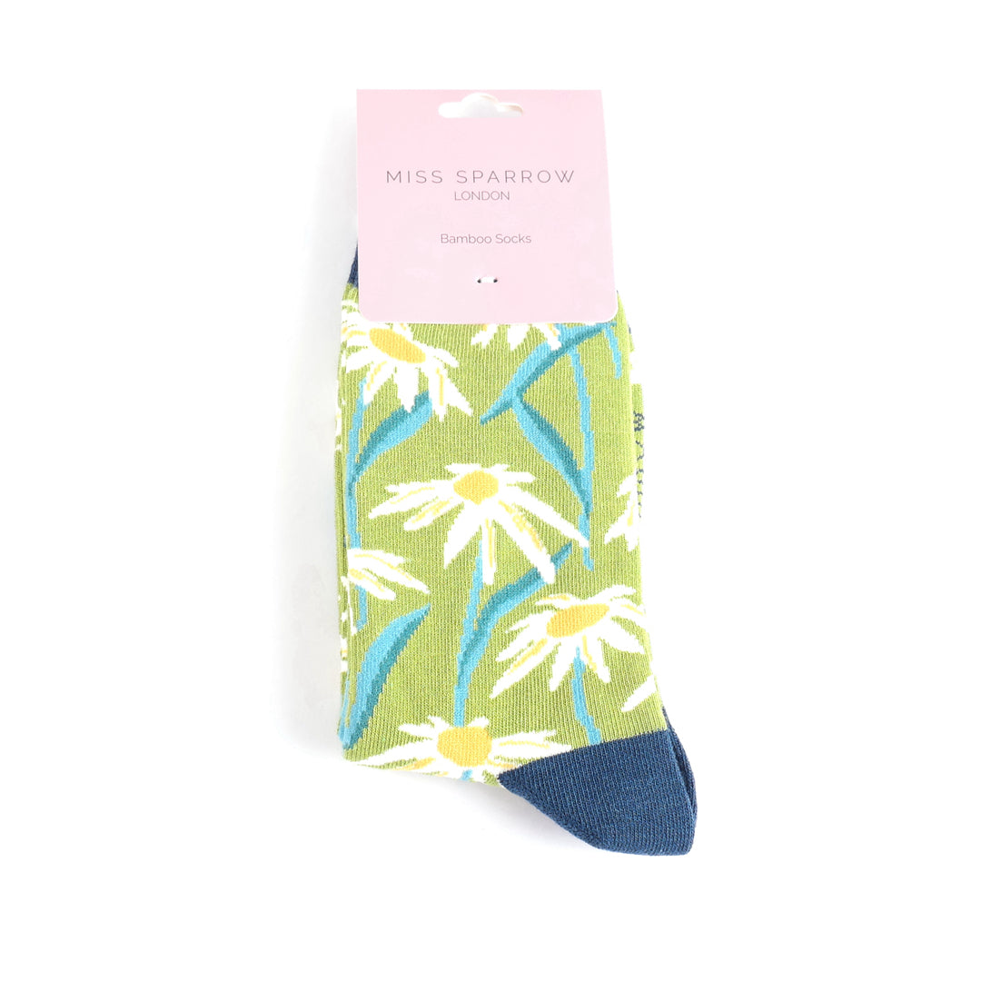 Bamboo Socks For Women - Oxeye Daisies