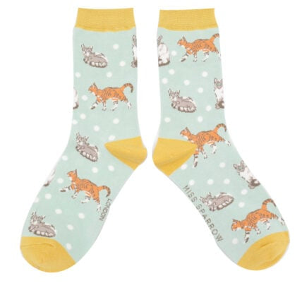 Bamboo Socks For Women - Cats & Spots