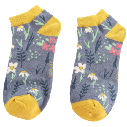 Bamboo Trainer Socks For Women - Meadow