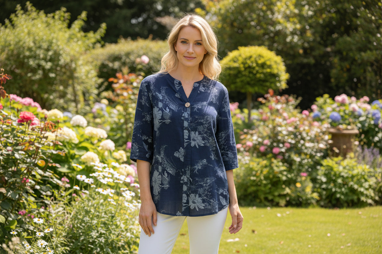 Cotton Mock Shirt