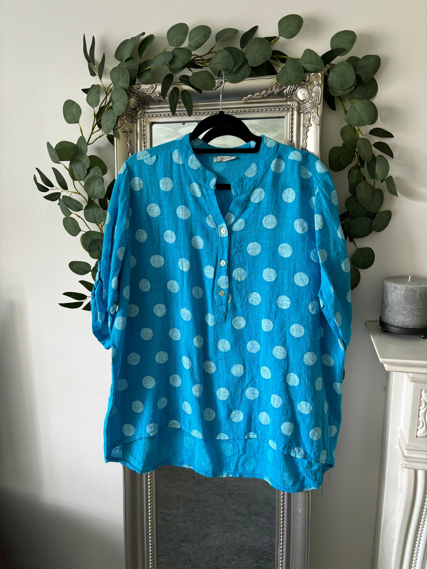 Cotton Large Spot Shirt