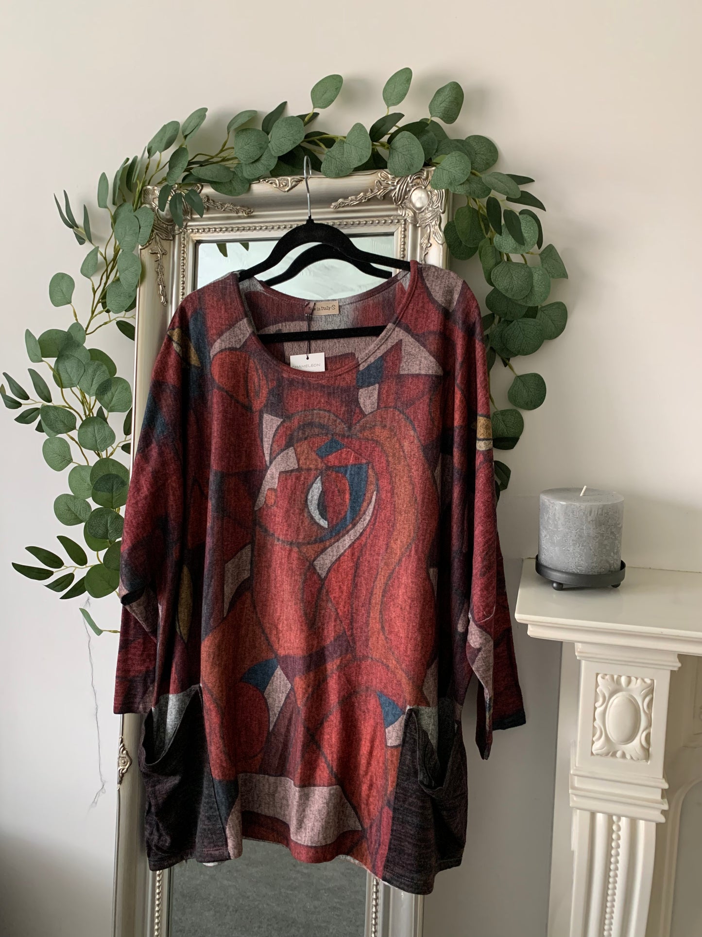 Long Sleeve Jersey Tunic With Separate Cowl