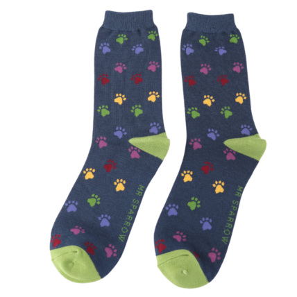 Bamboo Socks For Men - Multi Paw Prints