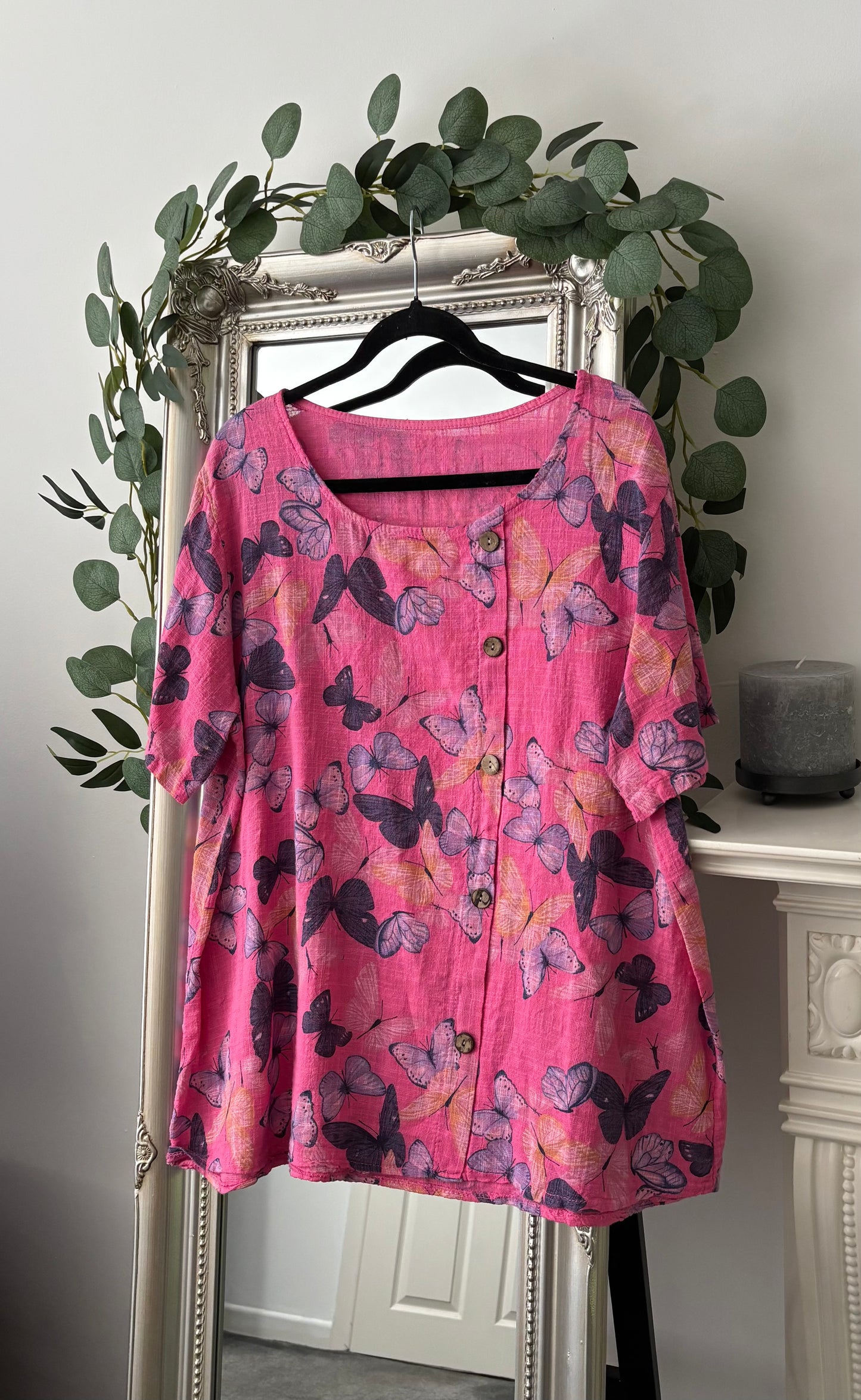 Butterfly Print Cotton Tunic