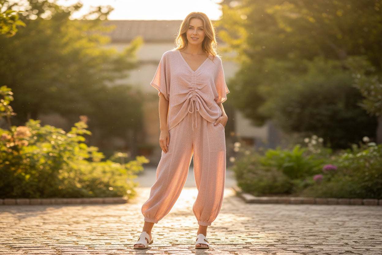 Cotton/Linen Balloon Trousers