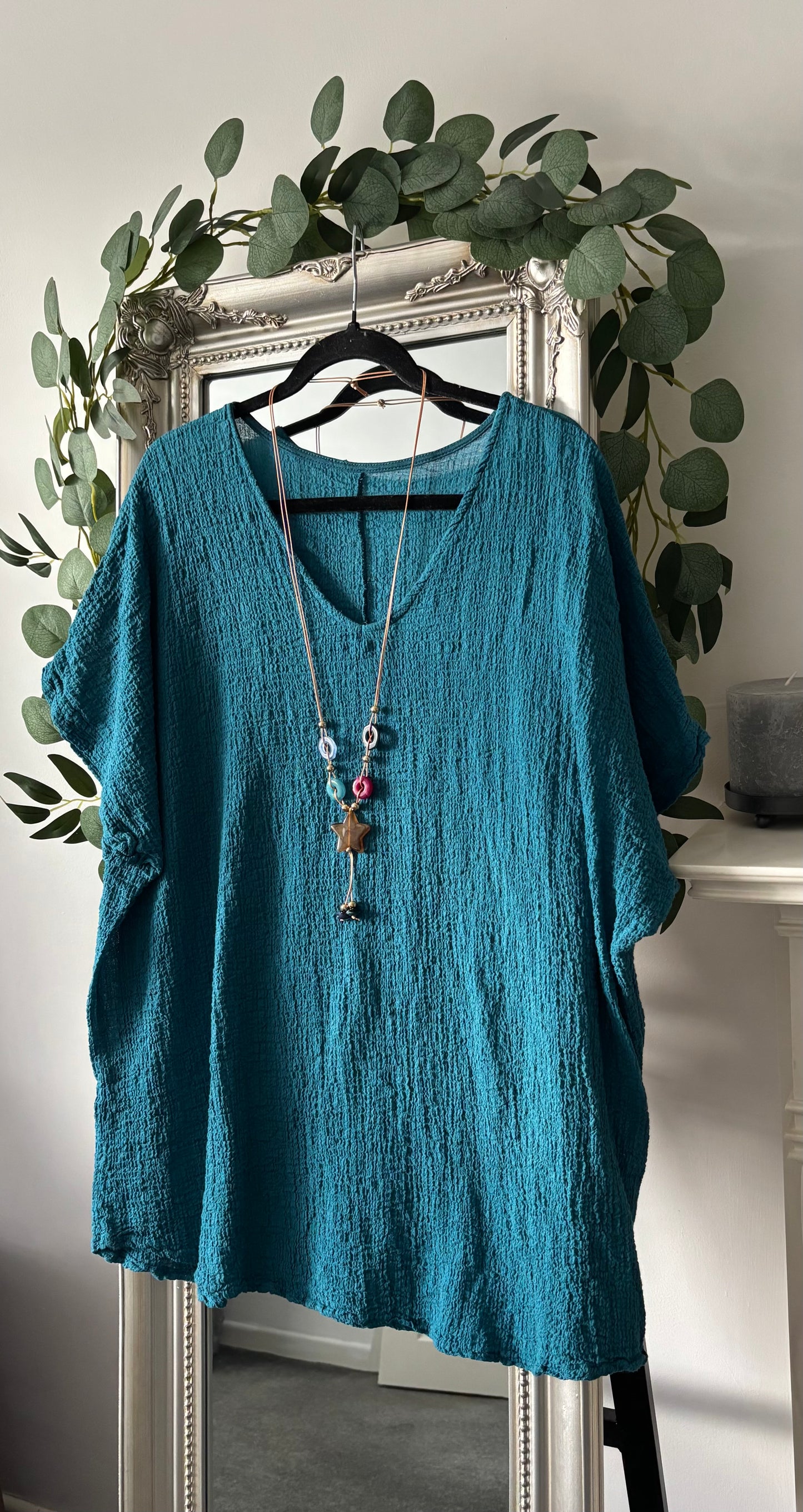 Plain Crinkle Cotton Tunic