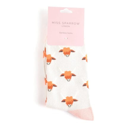 Bamboo Socks For Women - Highland Cows
