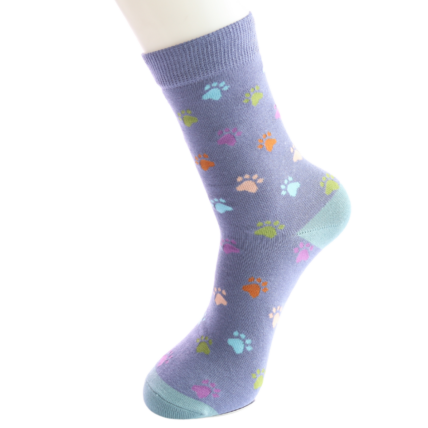 Bamboo Socks For Women - Multi Paw Prints