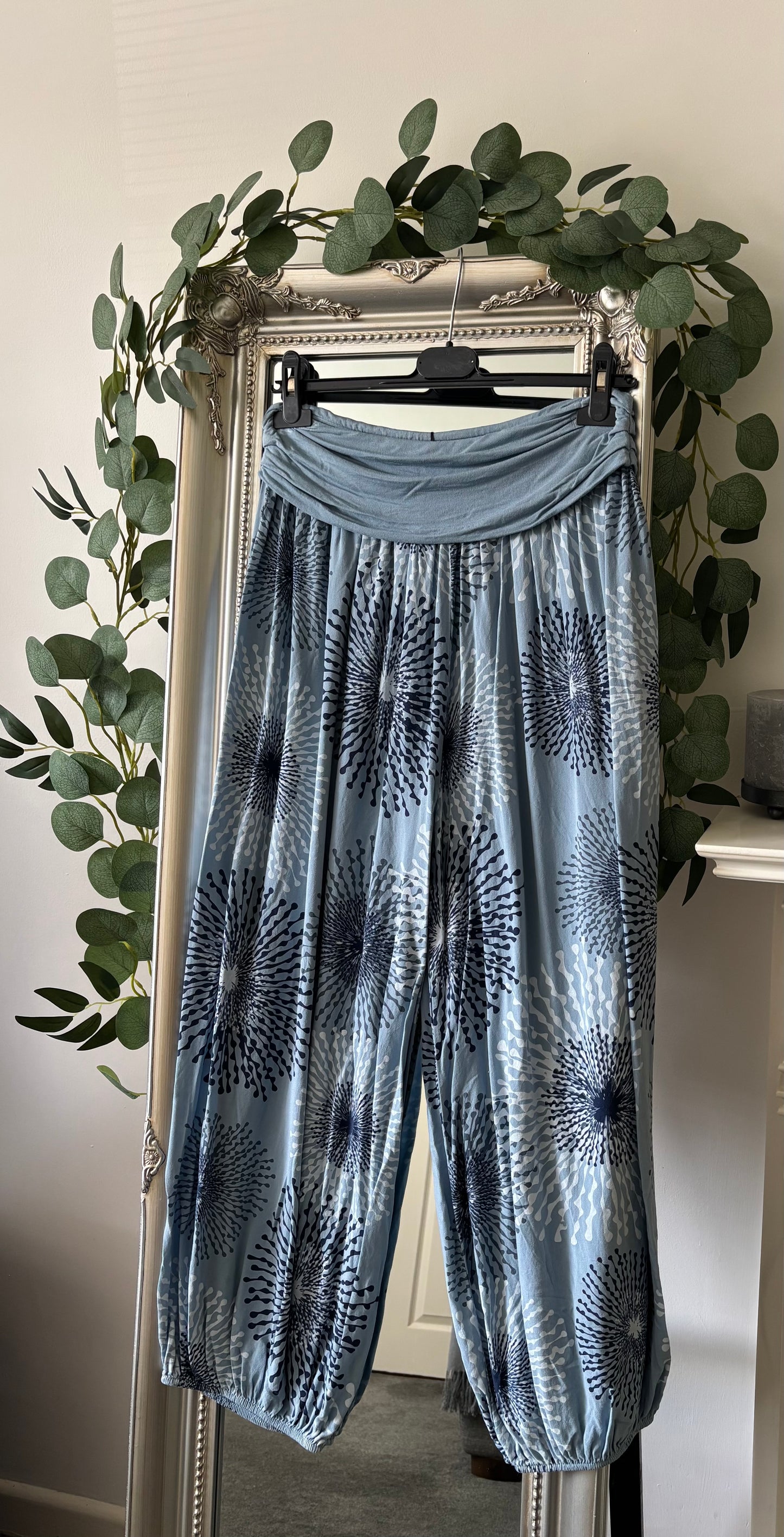 Firework Print Harem Trousers
