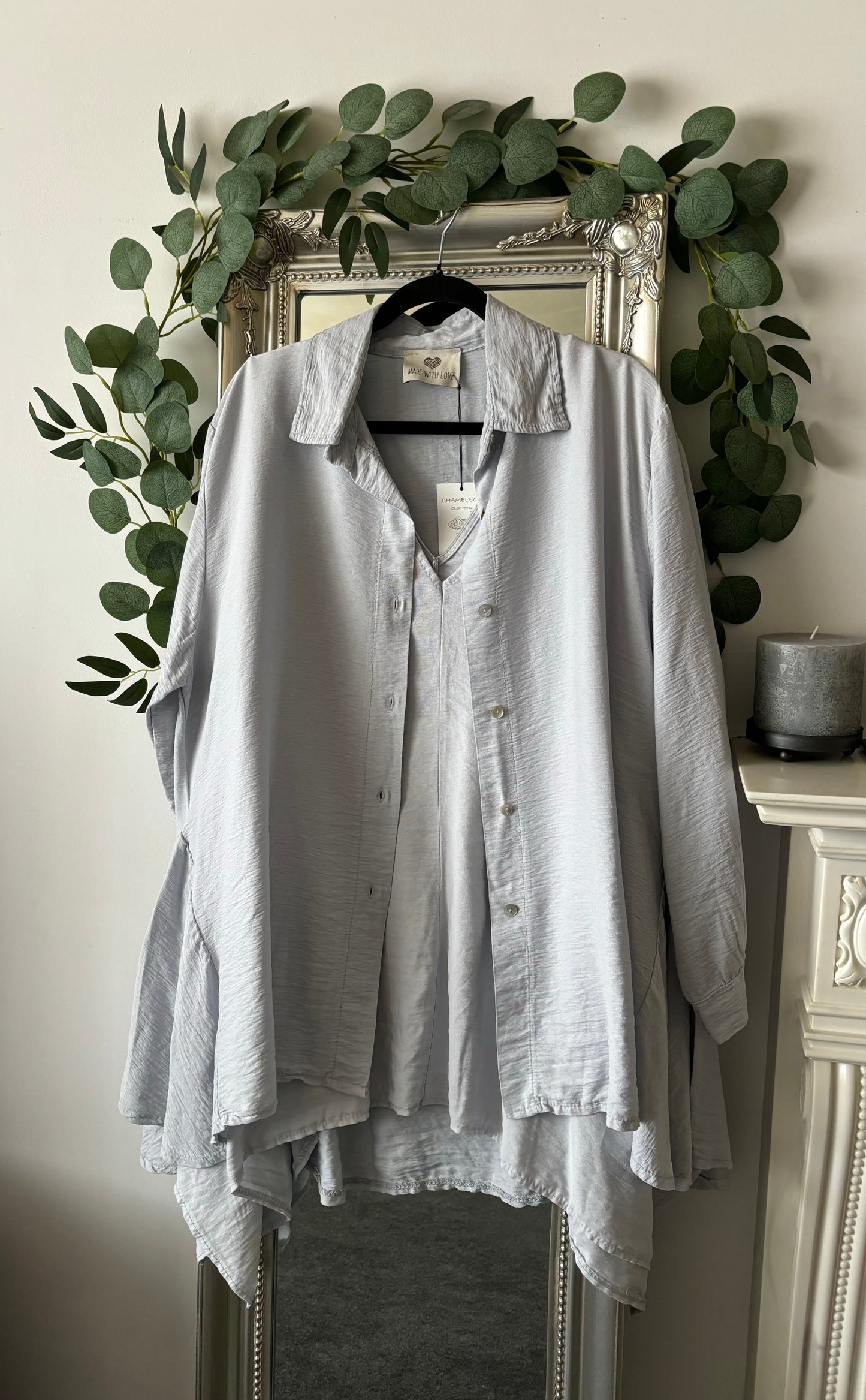 Plus Size Plain Shirt/Jacket