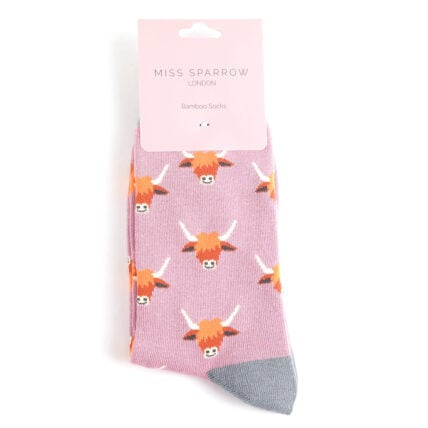 Bamboo Socks For Women - Highland Cows