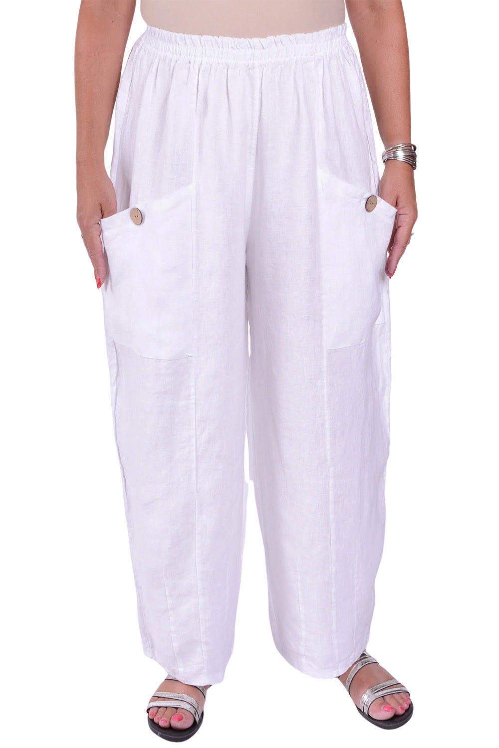 Plus Size Linen Trousers