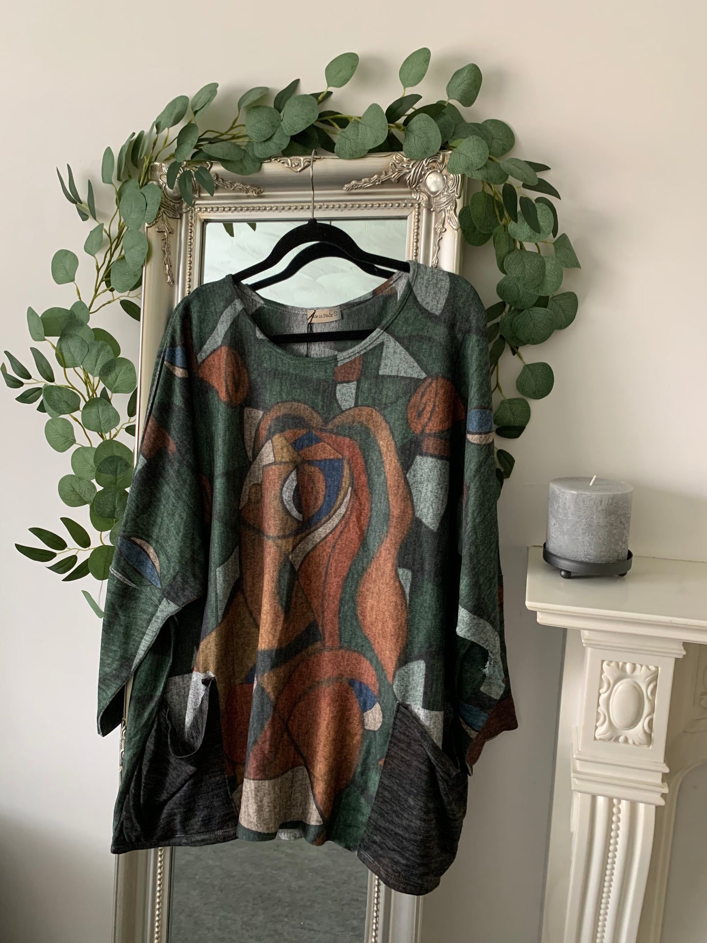 Long Sleeve Jersey Tunic With Separate Cowl