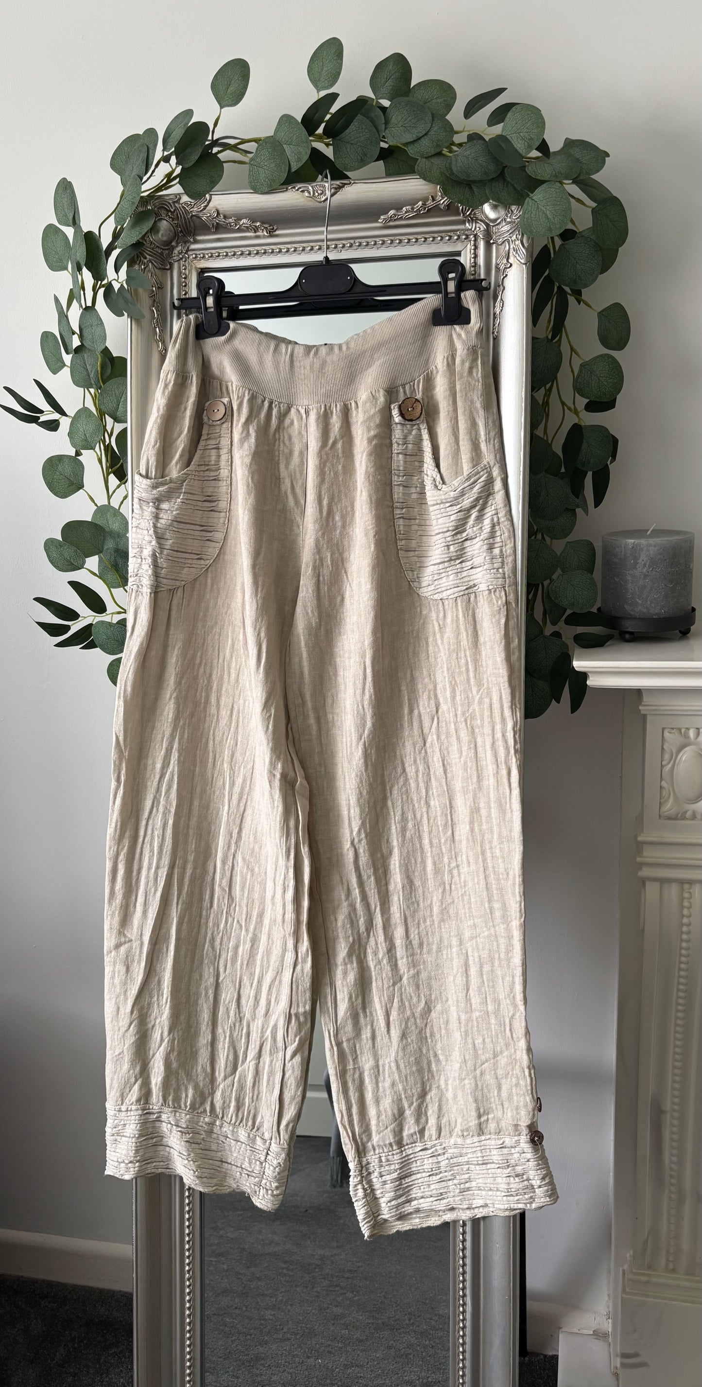 Plain Linen Trousers