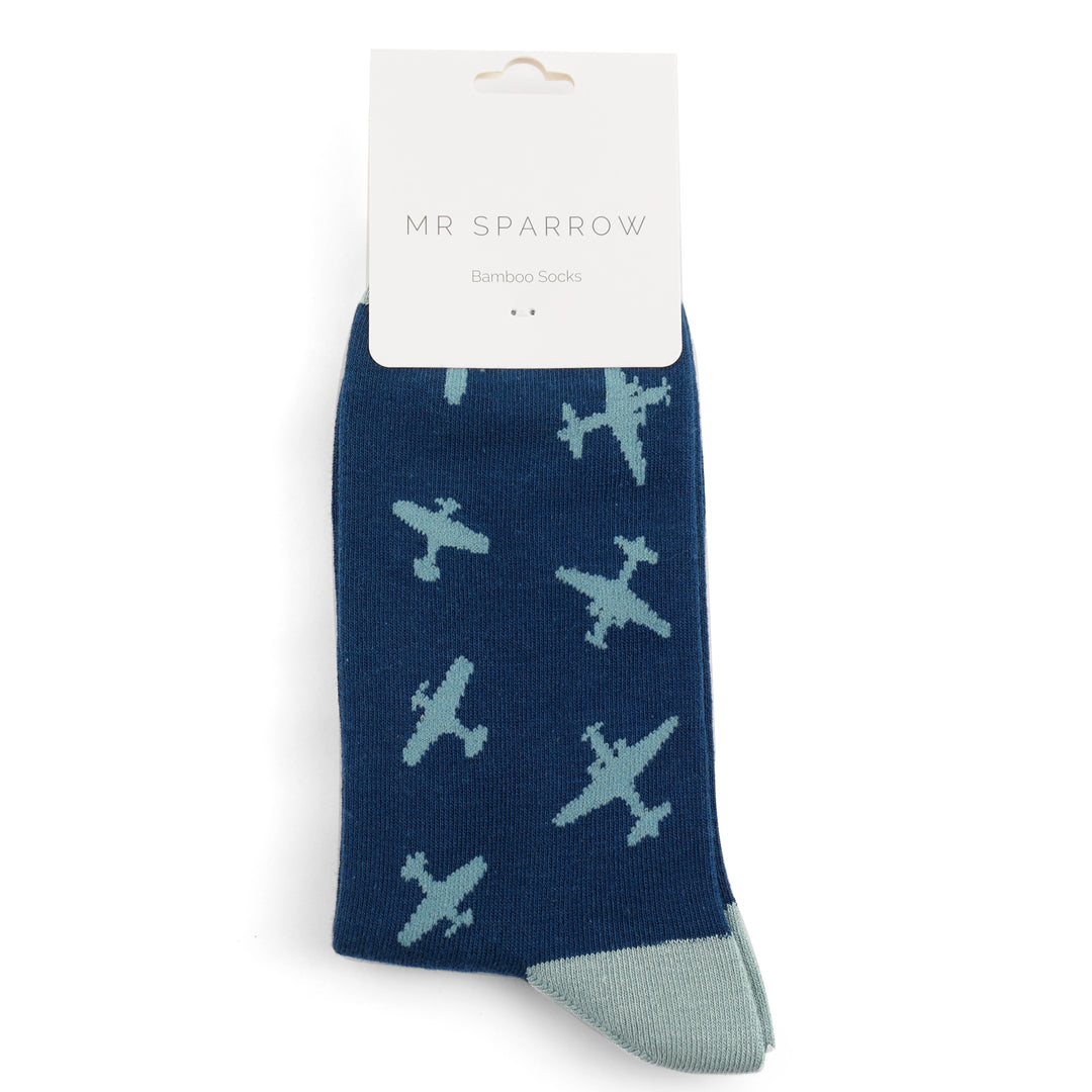 Bamboo Socks For Men - Planes