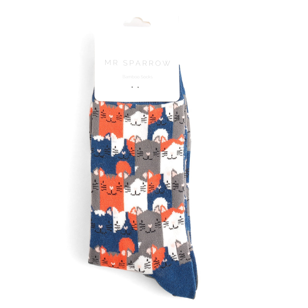 Bamboo Socks For Men - Happy Cats