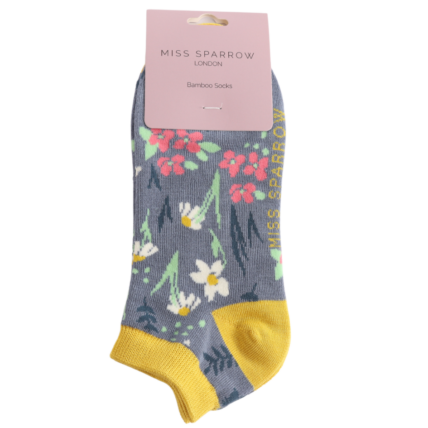 Bamboo Trainer Socks For Women - Meadow
