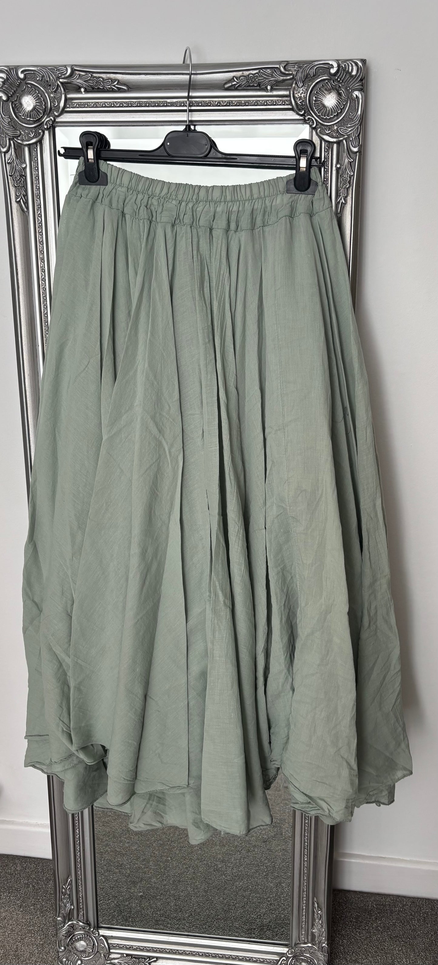 Plain Cotton Maxi Skirt