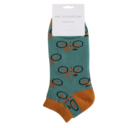 Bamboo Trainer Socks For Men - Bikes