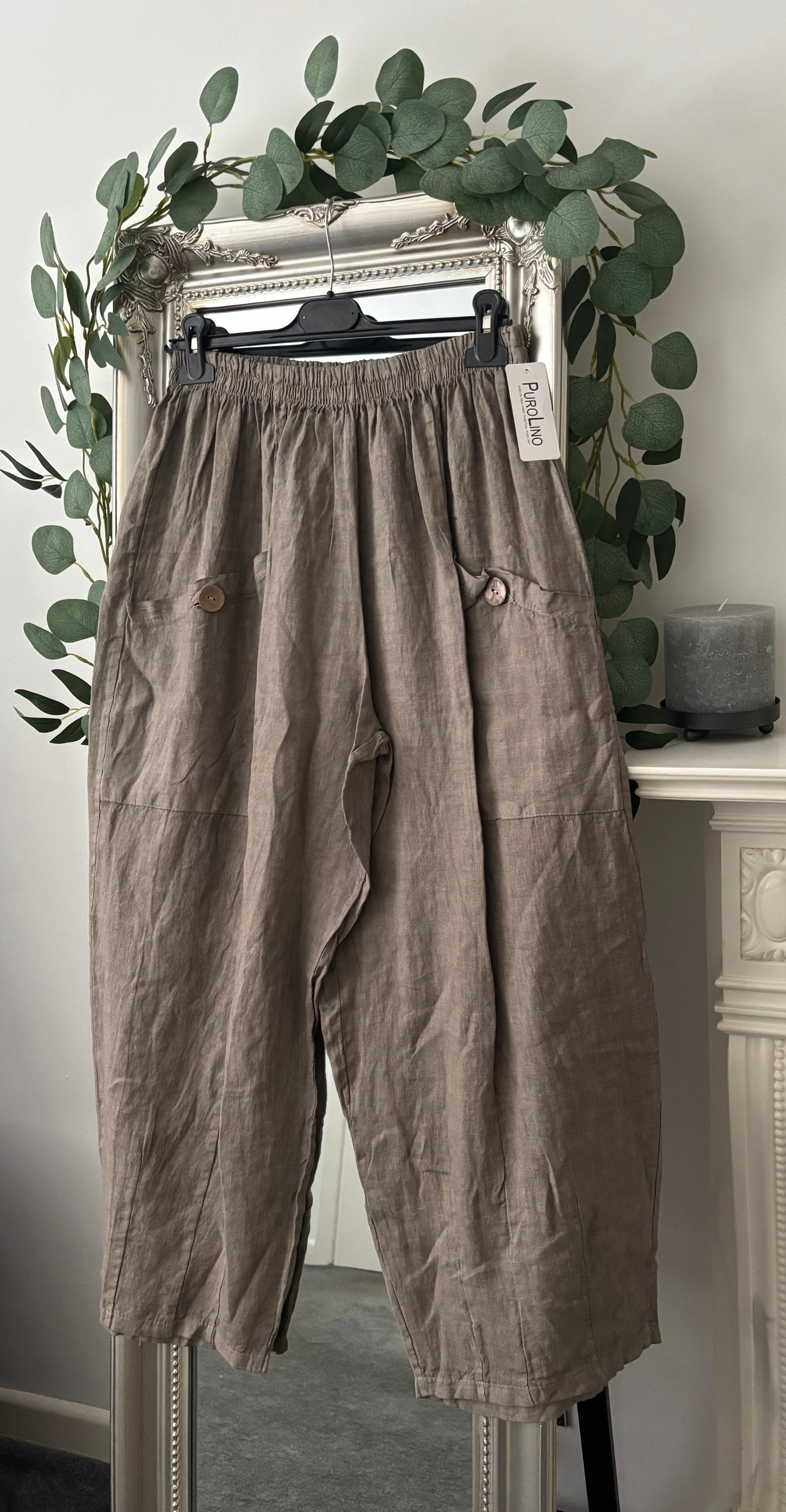 Plus Size Linen Trousers
