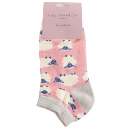 Bamboo Trainer Socks For Women - Sheep