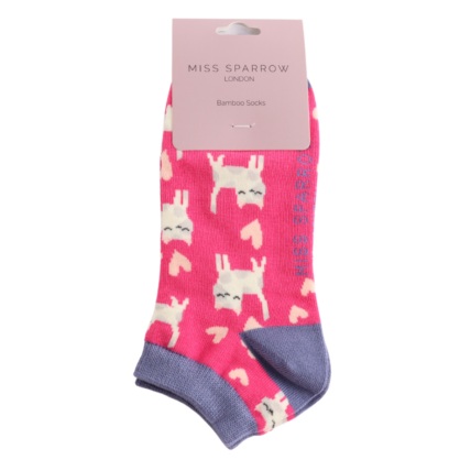 Bamboo Trainer Socks For Women - Sleepy Cats