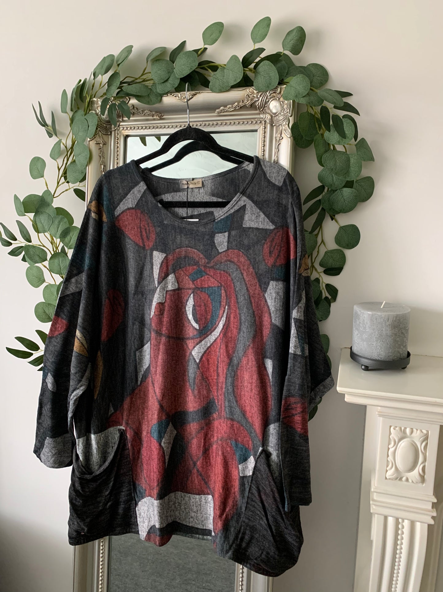 Long Sleeve Jersey Tunic With Separate Cowl