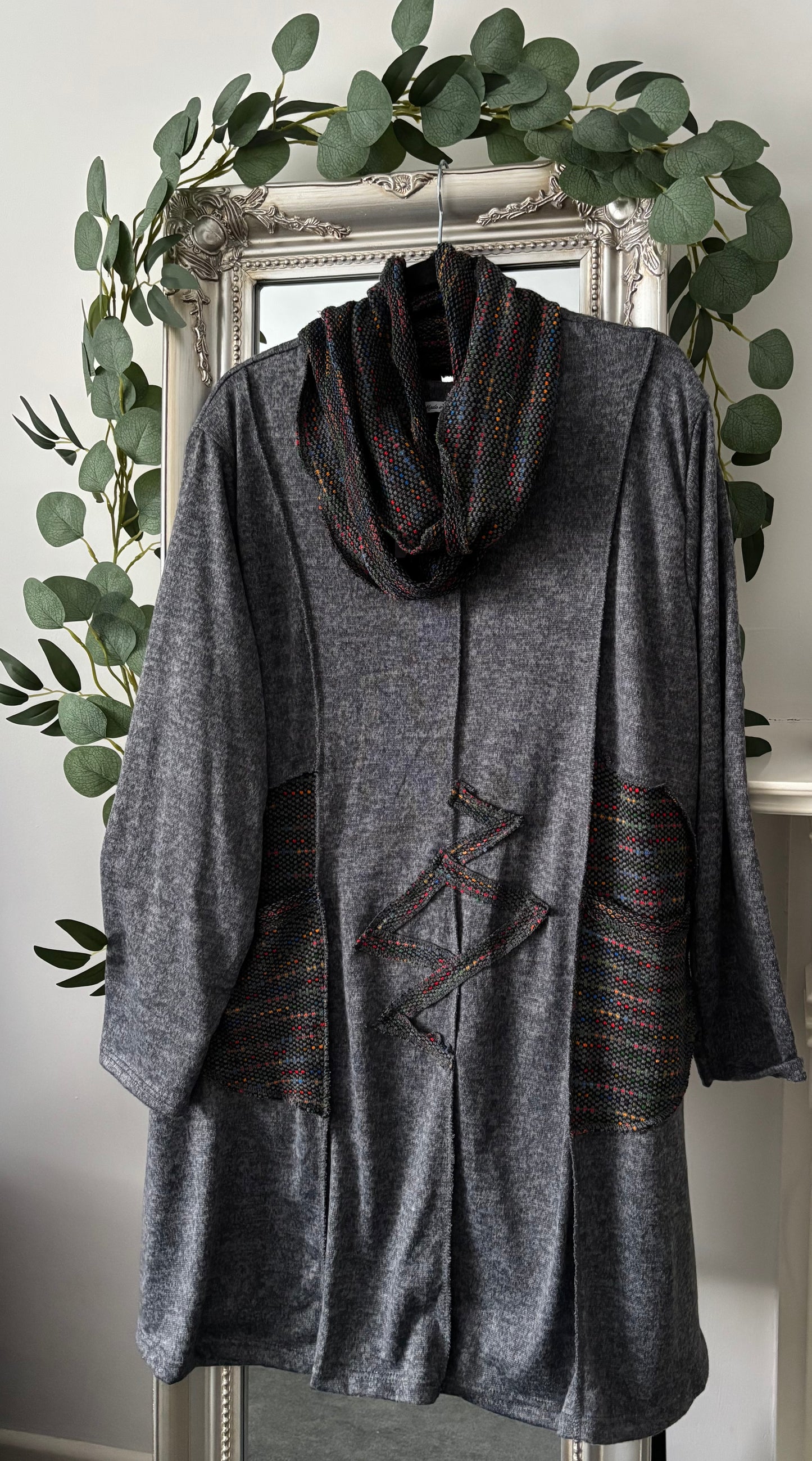Plain Marl Tunic With Zig Zag Applique