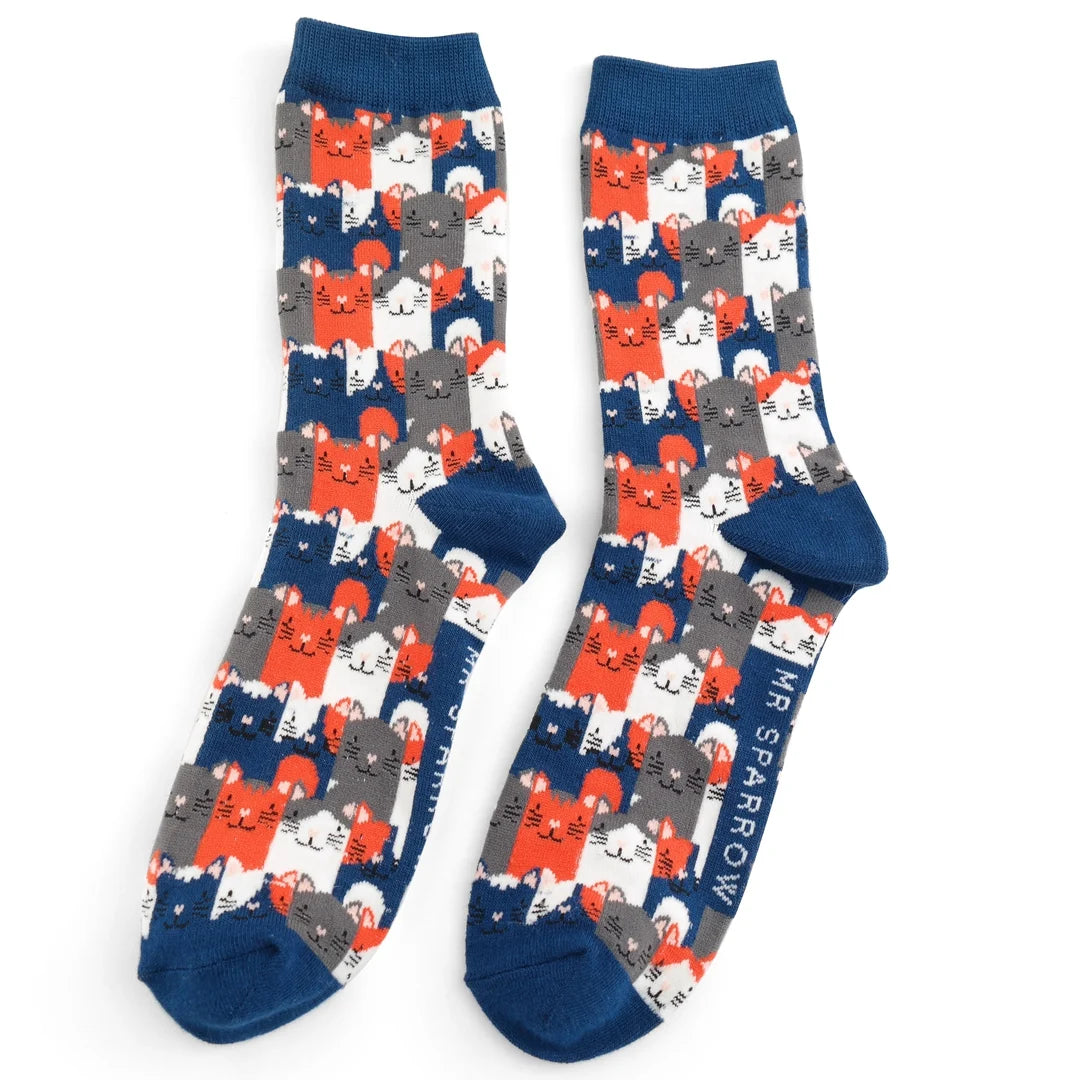 Bamboo Socks For Men - Happy Cats