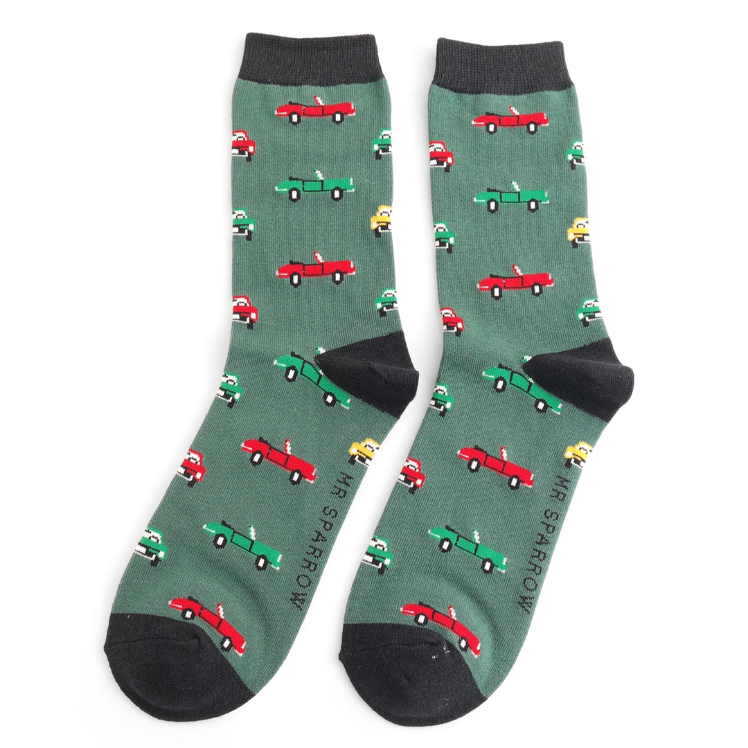 Bamboo Socks For Men - Classic Cars