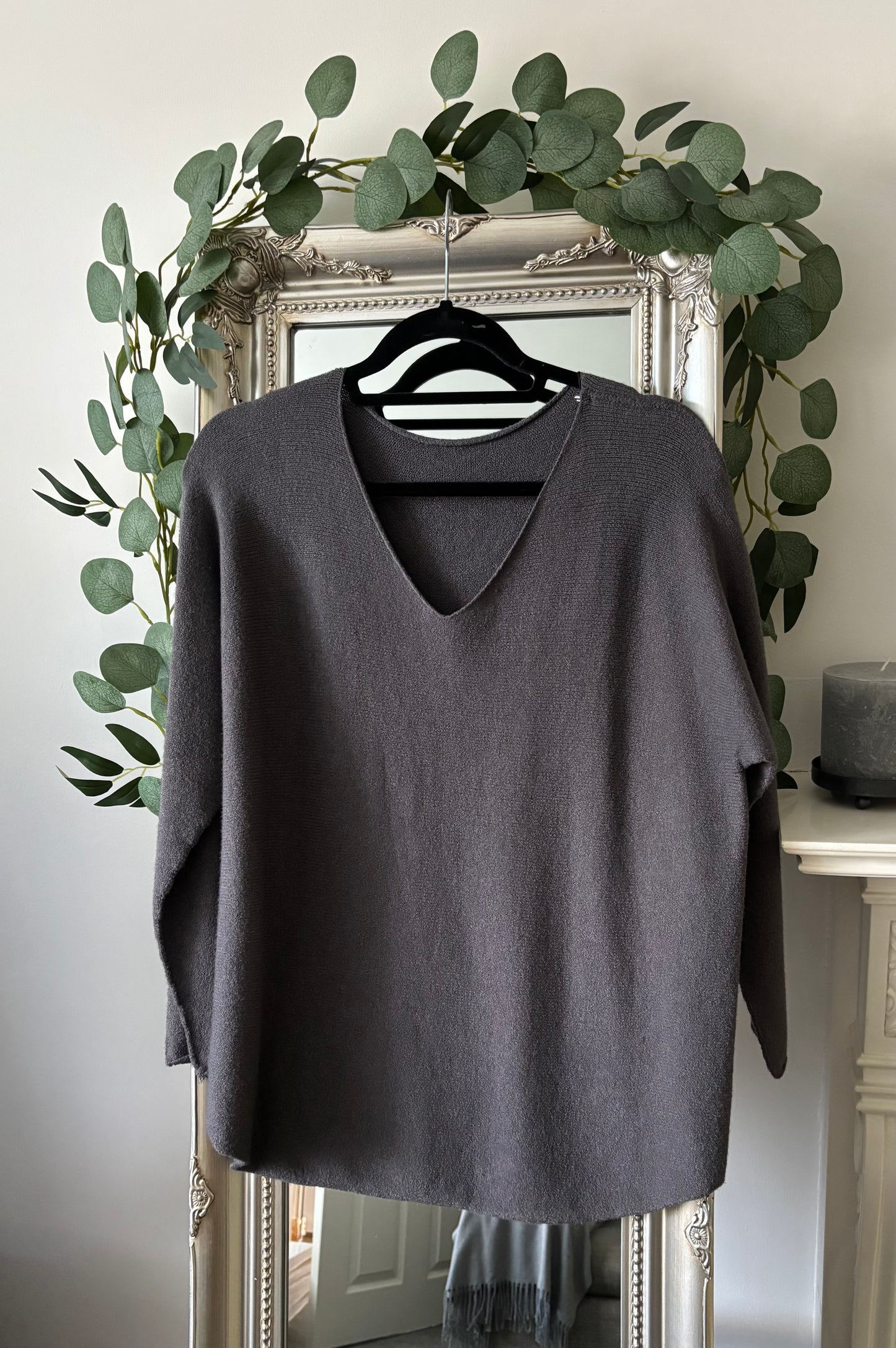 Plain V Neck Jumper