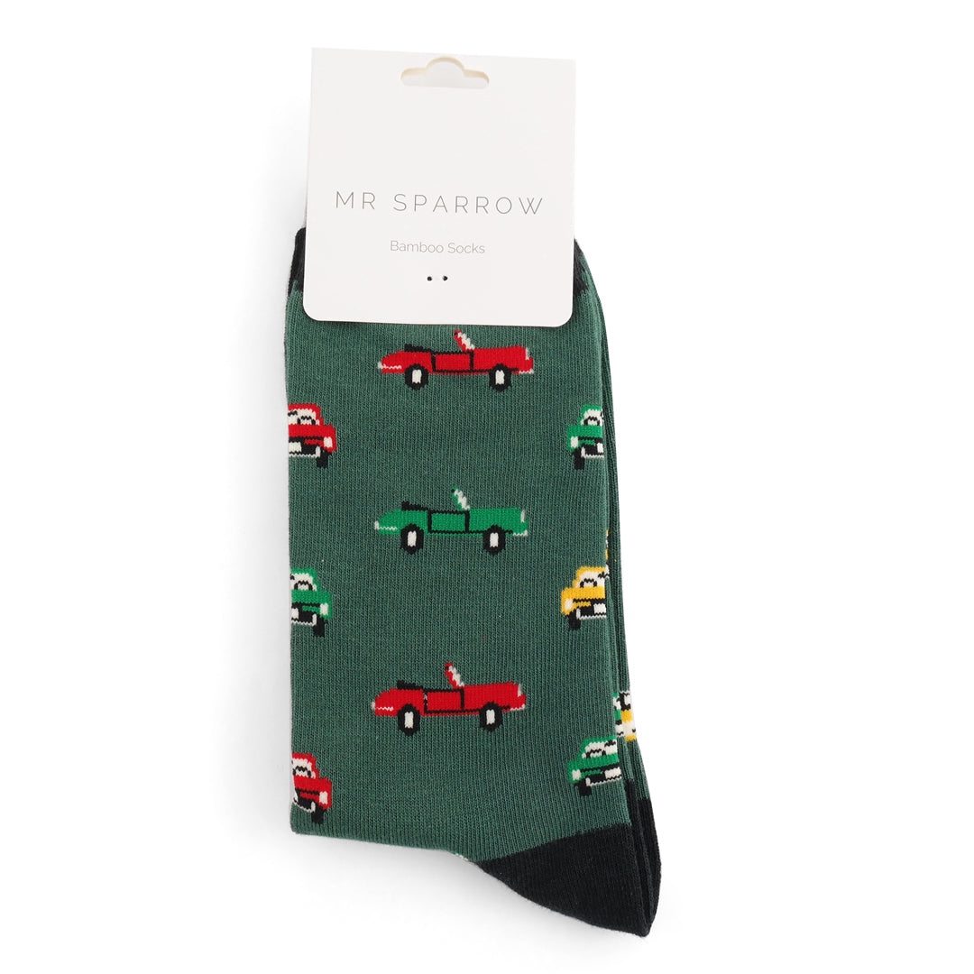 Bamboo Socks For Men - Classic Cars